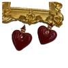 Ankola Red Oil Dripping Love Stud Earrings Women'S Literary Retro Sweet Fashion Personality Temperament Versatile Earrings Earrings