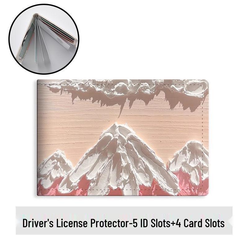 Oil Painting Leather Driver's License & Registration Protective Case