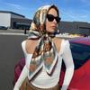 Satin-Quadrat-Schal Damen Paisley Hijab Elegant 2026 Druck Seiden-Halstuch Schal Wickel Stirnband Griff Haar-Accessoires Bandana