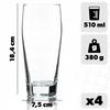 KADAX Bierkrug 510ml Glas Glas Hohes Glas Set Krüge