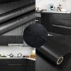 40cm Black Wood Grain Simple Waterproof Home Decoration Oil Resistant Kitchen Cabinet Kitchen Desktop Self-adhesive Wallpaper