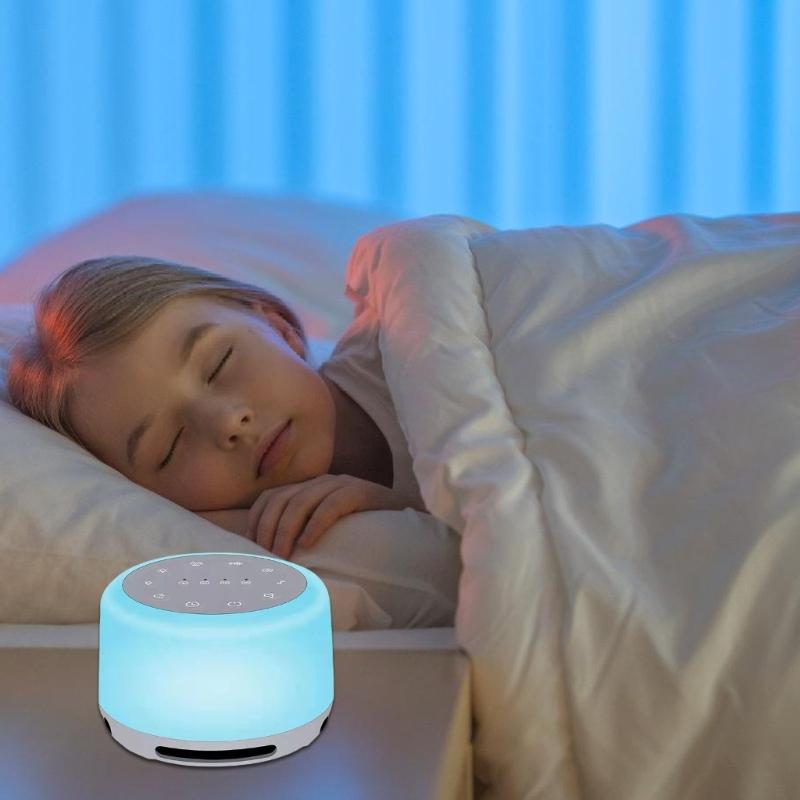 Baby Sleep Sound Machine Night Lamp with Calming Music and 3-Gear Timer Function for Easily Sleep in Bedroom Nursery