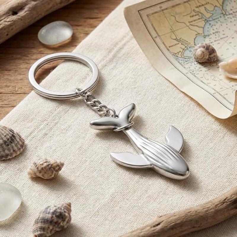 Fashion New Trend Whale Car Keychain Couple Bag Pendant Cute Small Gift Keychain