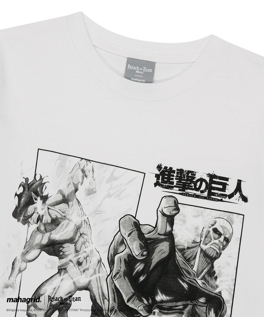 MAHAGRID [Attack On Titan] Aot Poster Tee White(Mg2Gmmt503T)