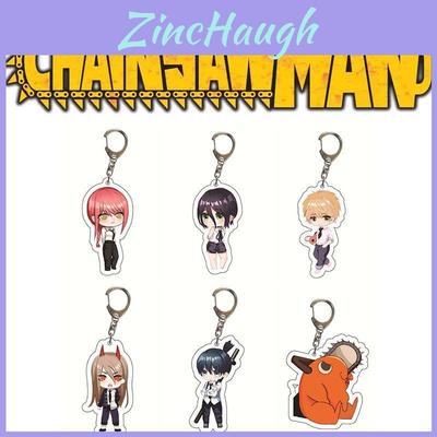 Chainsaw Man Acrylic Keychain Double Sided Printing Cartoon Character Bag Pendant