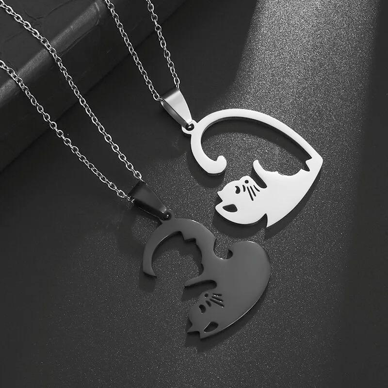 Stainless Steel Gothic Coffin Castle Pendant Necklace Suitable for Men and Women Personalized Trendy Halloween Accessories