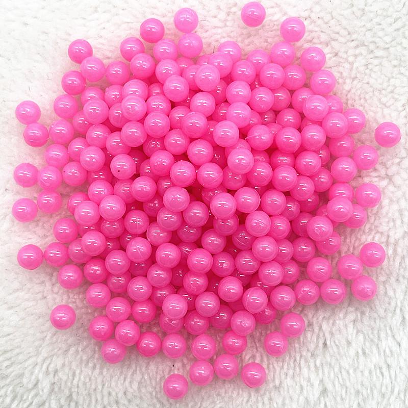3/4/5/6/8mm Okrągłe Wielokolorowe Akrylowe Koraliki Bez Dziurki Luźne Koraliki do Tworzenia Biżuterii Akcesoria DIY