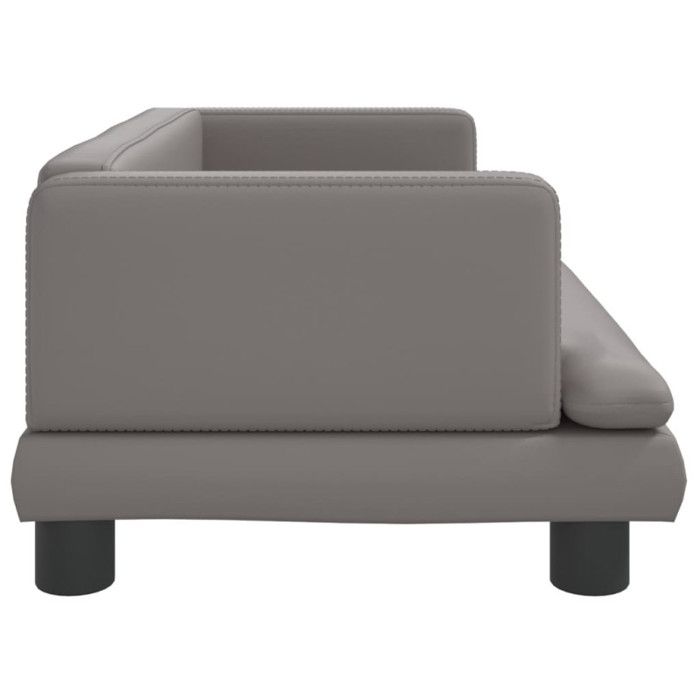 Canapé pour enfants gris 80x45x30 cm similicuir