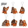 Handmade Monkey Keyring Keychain 2D Acrylic Cute Holding Plush Toy Accessory Hanging Pendant for Backpack Purse Car Keys Aceessory Everyday Use