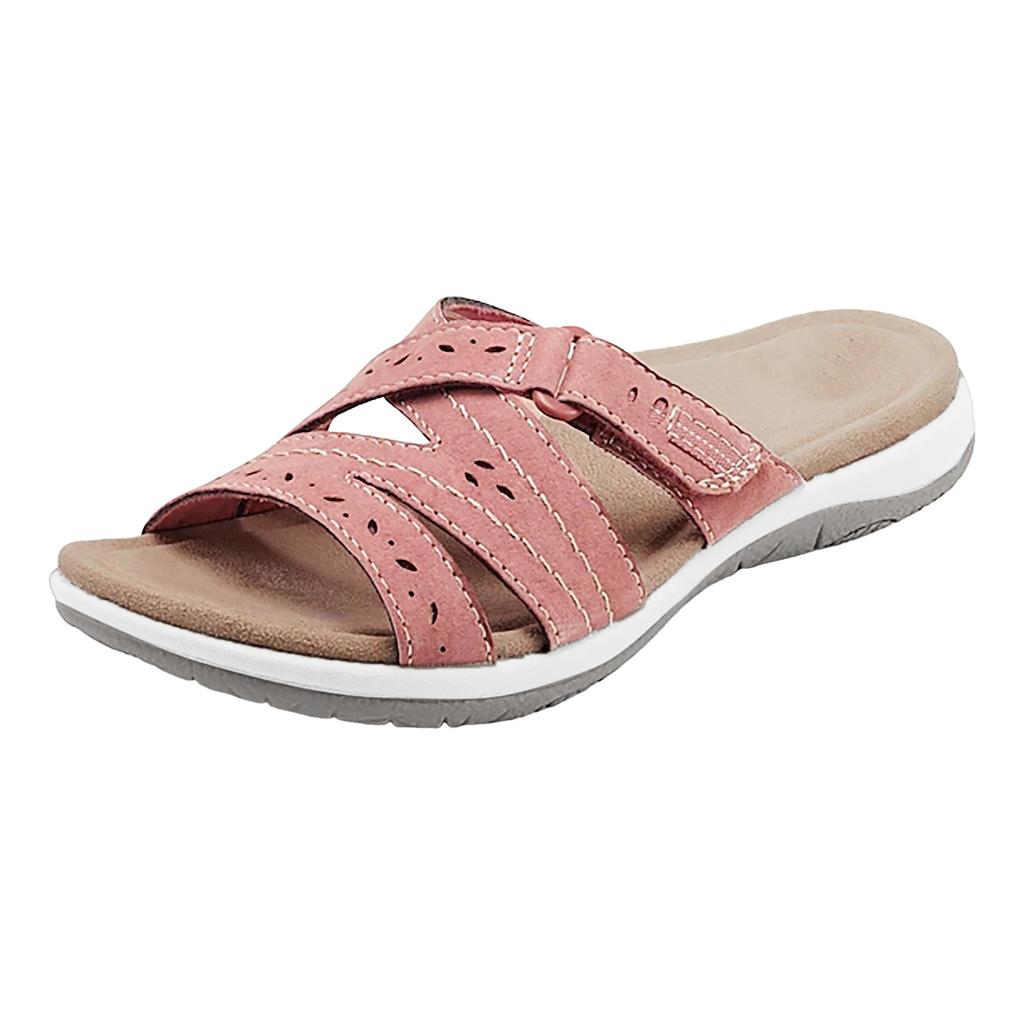 Sommer Damen Keilsandalen Premium Orthopädische Sandalen mit offener Spitze Vintage Anti-Rutsch Leder Casual Damen Plateau Retro Schuhe