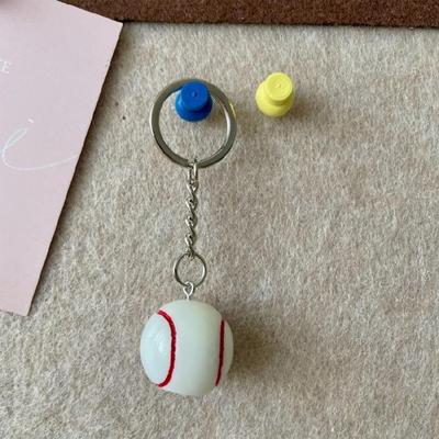 Unique Sports Keychain Resin Football Basketball Volleyball Charm Creative Decoration Gift For Coaches Players Fan