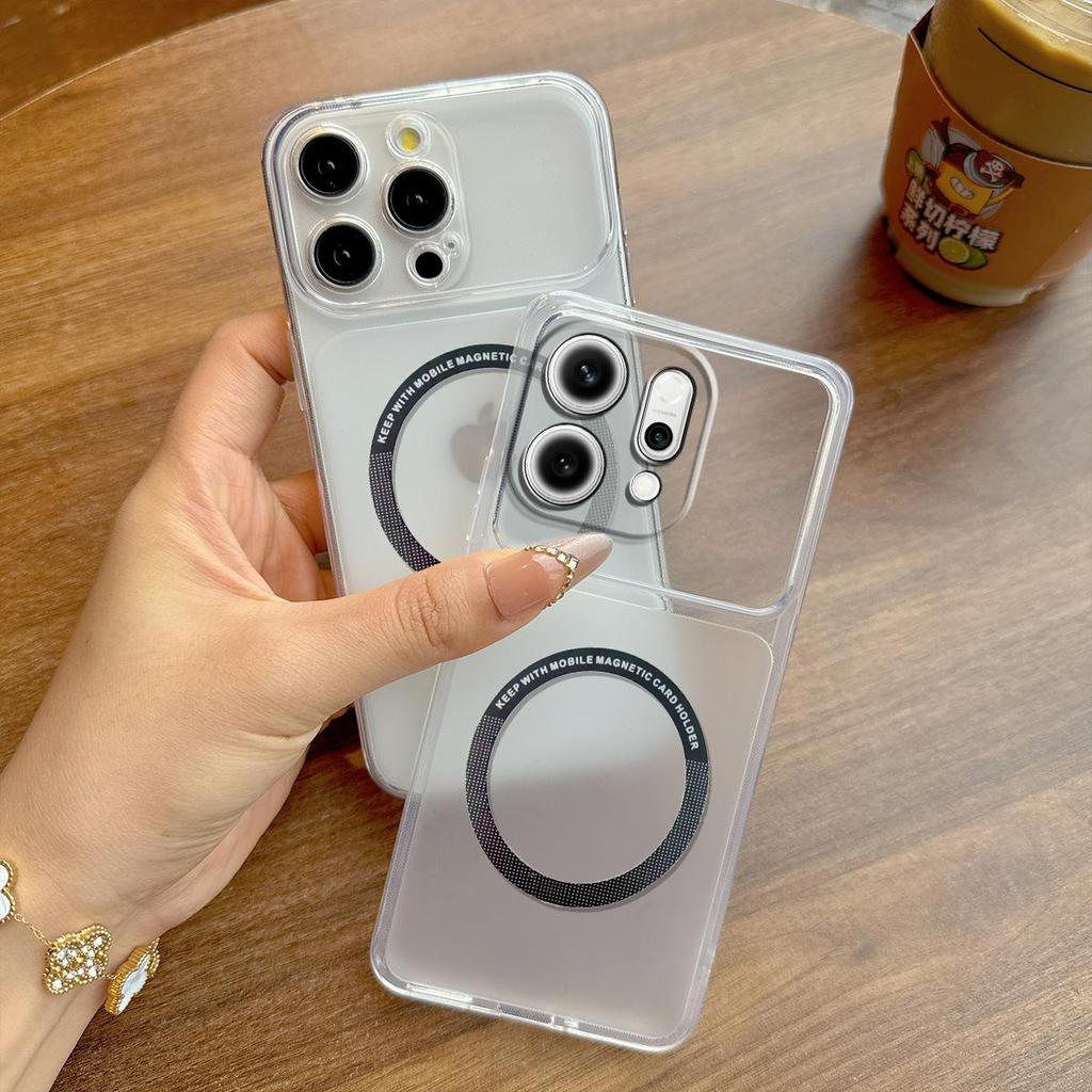 Case for OPPO Reno14 Pro 5G,Reno14 5G Wireless Charging Magnetic Ring Casing Anti-Fingerprint Matte Cover
