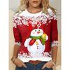 Christmas Theme 3D Print Trees O-Neck Long Sleeve T-Shirt Fashion Womens Clothing Casual Y2K Clothes Harajuku Female Clothing