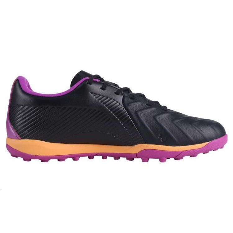 Li Ning TF Studded Comfortable Versatile Non-Slip Football Shoes Men Football Shoes Black Purple Red ASTT015-3