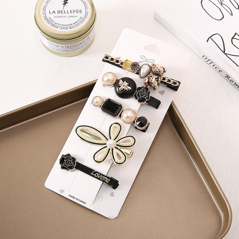 Luxury Pearl Bow Feather Hair Clip - Korean Style Bangs Accessory