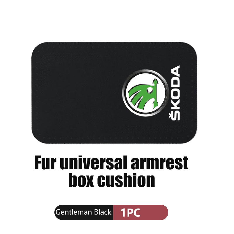 Car Armrest Box Pad Suede Auto Armrest Mat Car Accessories For Skoda Octavia Superb RAPID FABIA KAMIQ KAROQ KODIAQ YETI knfg14