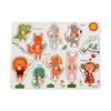 ShapeMatching Panel with Knobs Educational Wooden Peg Puzzle EasyGrasp Toy for Young Children,