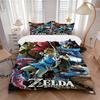 Zelda Breath Wild Adventure Print 3Pcs Bedding Setduvet Cover With 2 Bedropillowcase Home Birthday Gift