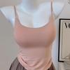 Slim-Fit Women's Camisole with Built-In Bra Pads – Anti-Expansion, Chest-Enhancing Inner Wear for Summer.