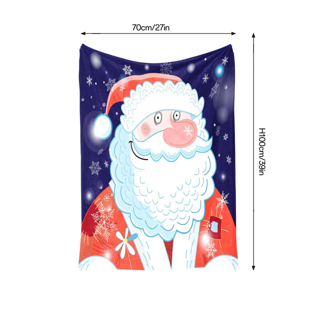TU Fluffy Santa Blanket Soft Throw Cozy Christmas Gift Holiday Decor Festive Home Decor Reindeer Elk Winter Warm Plush Bedding