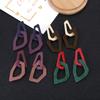 Korean geometric block color blocking fashionable earrings with exaggerated personality acrylic earrings