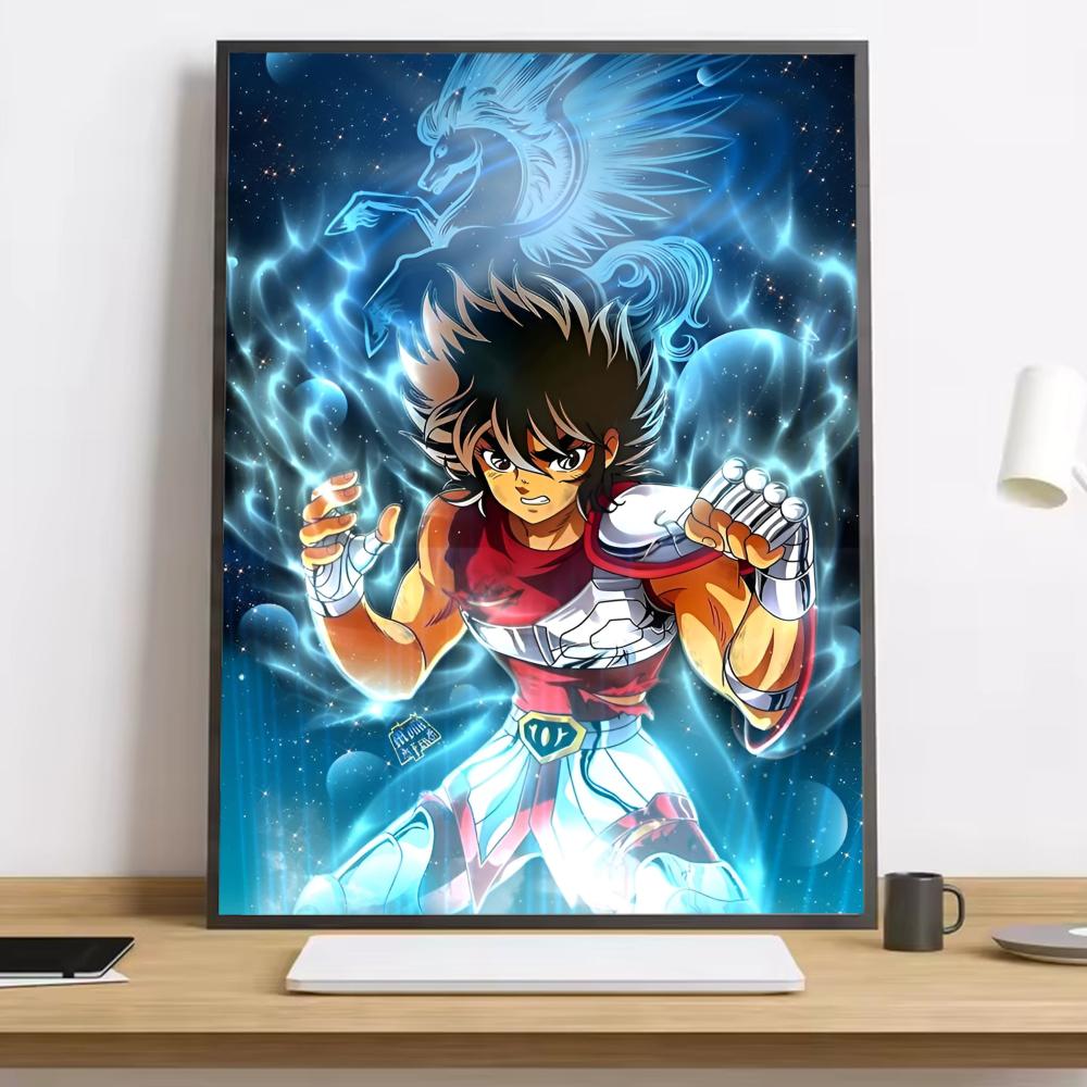 Saint Seiya Classic Anime Painting Calligraphy HD Canvas Poster Living Room Bedroom Bar Aesthetic Decoration