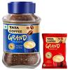 Tata Coffee Grand Classic Instant Coffee| With Flavour Locked Decoction Crystals | 95g Jar | 50G Pouch, Bag, Powder