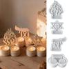 NEW 1set Silicone Candle Holder Mold With Fire Shaped Ornament Mold Silicone Tealight Mould For Plaster Concrete Resin Casting