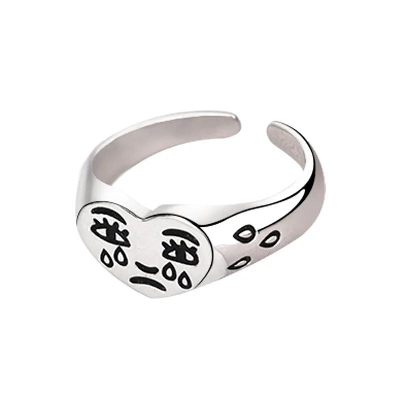 Anillo Retro Punk para hombre, esqueleto de demonio, Hip Hop, Rock, locomotora, aleación de acero de titanio, anillo de Color plata antigua, joyería para mujer