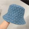 Autumn and winter hat women's retro denim bucket hat love washbasin hat fashion versatile bucket hat