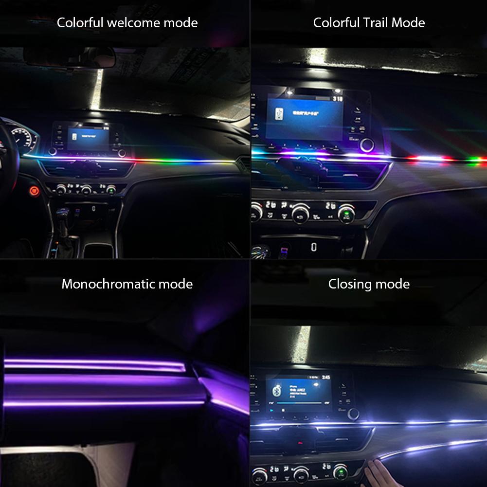 USB Car Atmosphere Strip Lamp RGB LED Ambient Light Aryclic Car Interior Colorful Light Auto Streamer Atmosphere Light Car Parts
