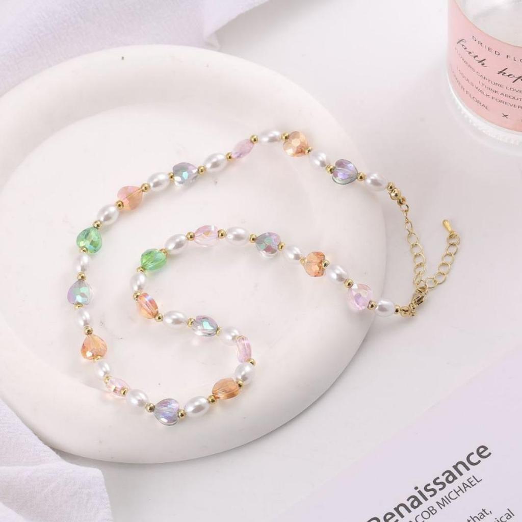 Mori Style Korean Crystal Necklace – Fresh & Sweet High-End Fashion Jewelry
