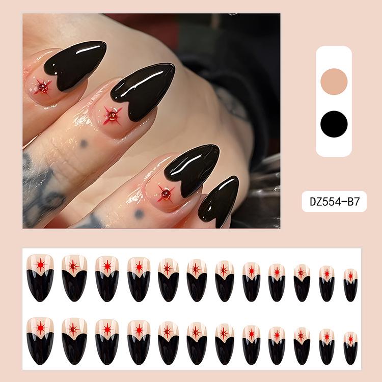 French Rhinestone Handmade Press-On Nail Tips