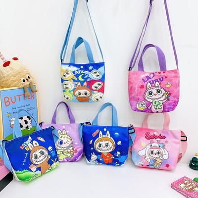 Labubu Nová kreslená plátěná nákupní taška crossbody taška roztomilá dívčí kabelka taška cestovní volnočasová kabelka KTY