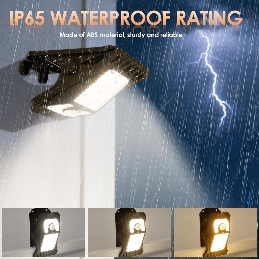 1/2Pcs 118LED Clip on Solar Light IP65 Waterproof Motion Sensor Security Light 3 Lighting Mode Solar Security Light for Outdoor
