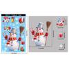 Snowflake Santa Snowman Cartoon Santa Glass Decals Decorative Static Sticker  Party Supplies