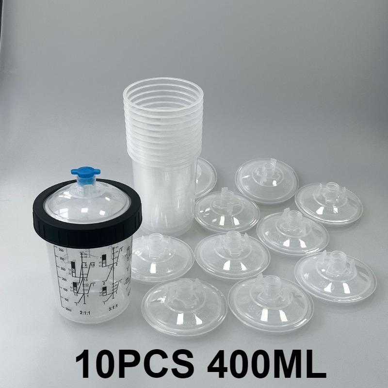 1 Set Spritzpistole Farbmischbecher H/O Schnellbecher Farbsystem Spritzpistolenbehälter 165 ml / 400 ml / 600 ml Einweg-Farbbecher