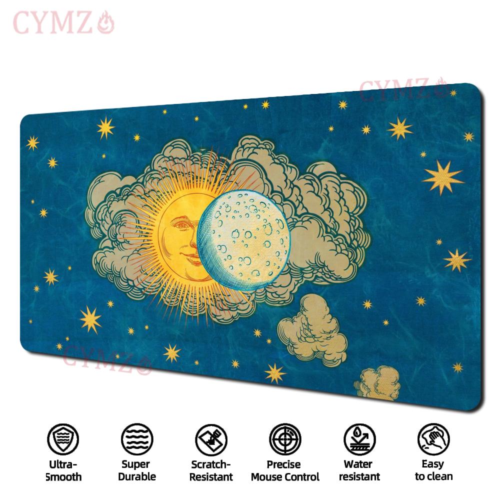 Mysterious celestial element Mouse Pad Desk Mat with Stitched Edge antislip Durable offices accessories keyboard mouse mat
