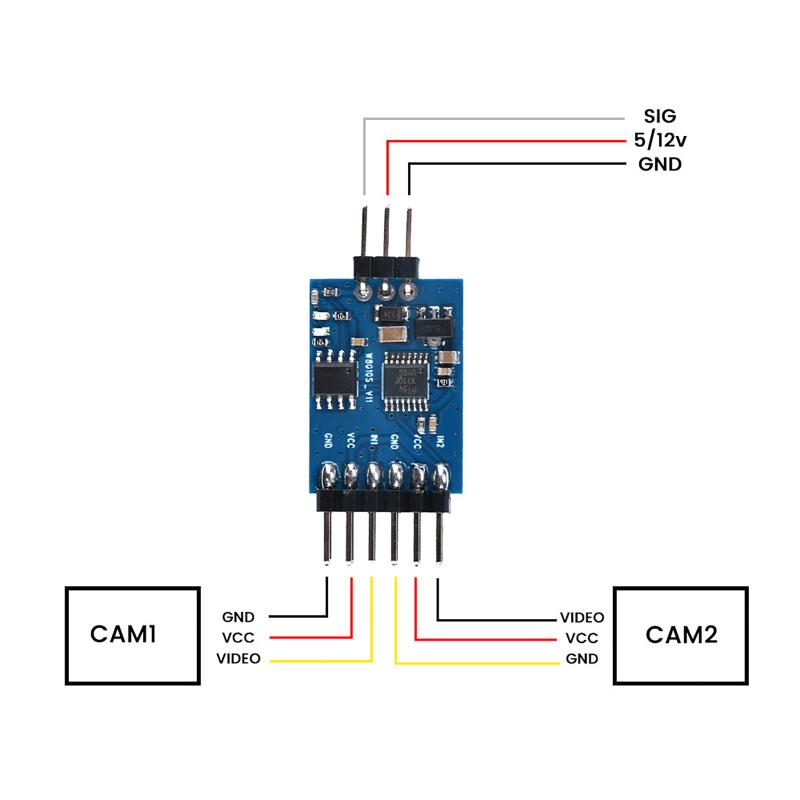 3 Channel Video Switcher Module DC 5-12V 3 Way AV Signal Switch Module For FPV RC Drone Camera UAV Accessories