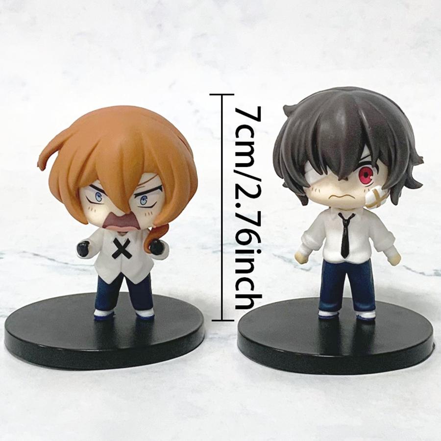 7cm Bungou Stray Dogs Anime Figure Kawaii Dazai Osamu Action Figure Cute Nakahara Chuuya Figurine PVC Collection Model Doll Toy