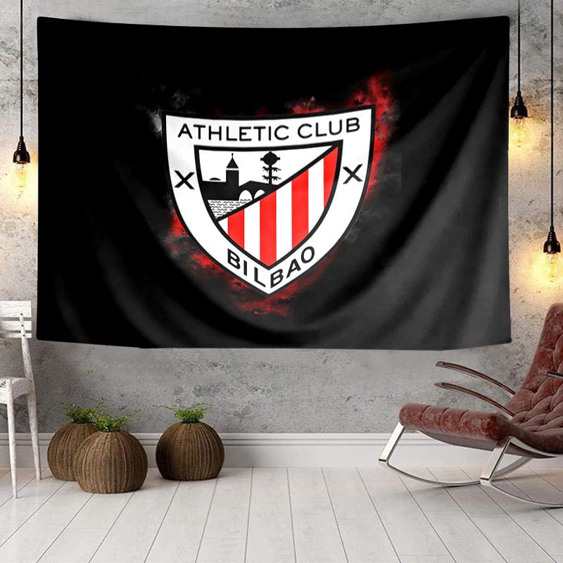 Athletic Club Bilbao Crest Tapestry, Unique Design Tapestry, Wall Decor for Bedroom,Livingroom, Playroom,Heartwarming Fan Holiday Gifts