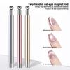 Nail Art Magnetic Stick Cat Eye Magnetic Ball Aluminum Handle Cylindrical Uv Gel Magnet Tools Double End Nail Design Tools