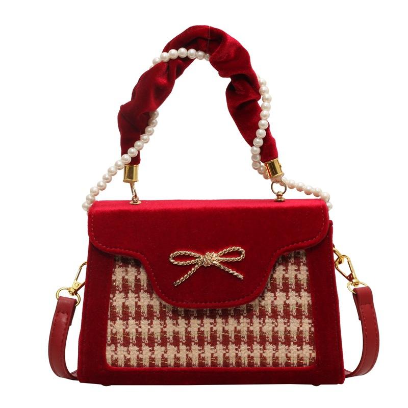 Wedding Bag High-end Small Bag Women's Red Envelope New Bridesmaid Bag Handbag Small Bag Red Wedding Bride Bag