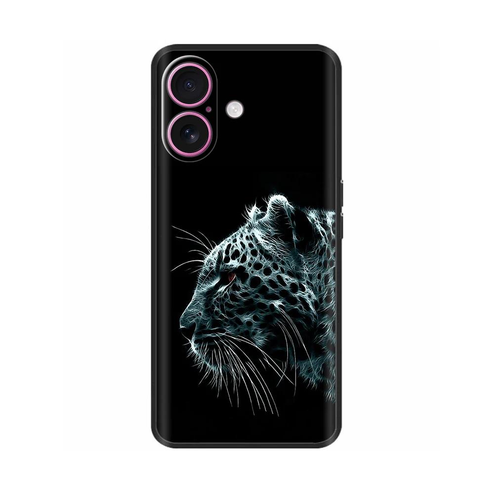 For iPhone 16 Case 16 Pro Silicon TPU Black Frosted Phone Cover For Apple iPhone 16 Pro Max Coque Bumper Shell for iPhone16 Plus