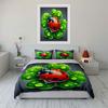 Ladybug Nature-Inspired Decoration Set  Kid'S And Adults' Bedroom Decor, Exquisite Three-Piece Bedding Set Gift