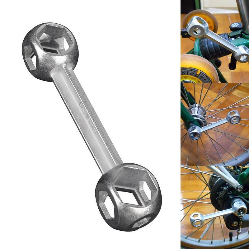 1 Pcs Multi Functional Bone Wrench, Hexagonal Screw Tool, Portable Ten In One Bicycle Hexagonal Socket Small Wrench