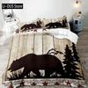 Moose Black Bear Duvet Cover Queen Set Wildlife Deer Bedding Set Rustic Bedroom Decor for Men Boyfriend Teen Boy2 Pillowcases