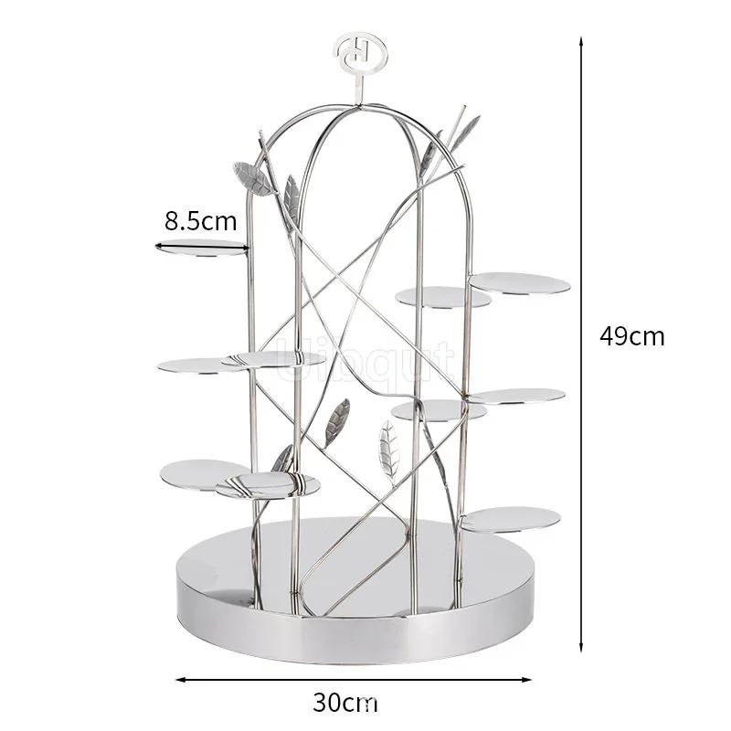 dessert table display rack bread table fruit tray Gold Dim sum Creative cake rack Restaurant Snack decoration Dessert rack