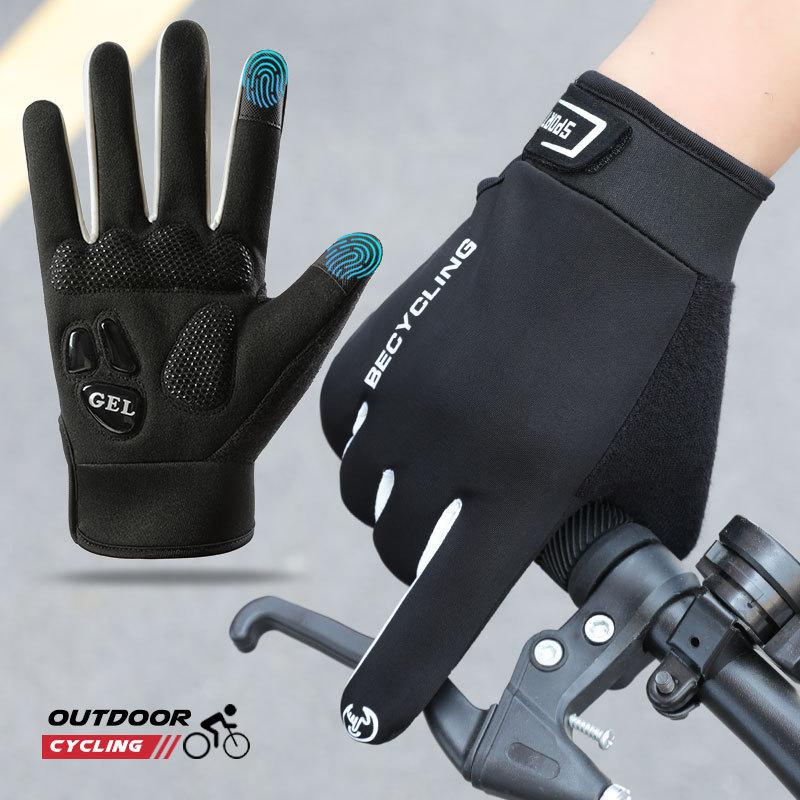 Riding Warm Gloves for Men and Women Fashion Plus Velvet Sports Outdoor Autumn and Winter Cold Proof Touch Screen Riding Anti Slip Gloves