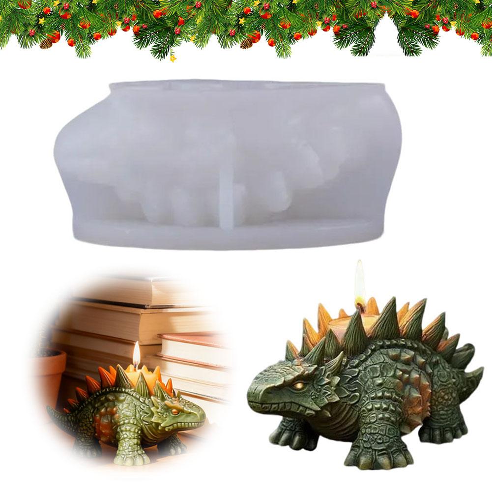 Realistic Stegosaurus Candle Mold, Walking Posture Theme Dinosaur Series Clay/plaster/resin/wax/soap Making Crafts, Mol Det L0R6